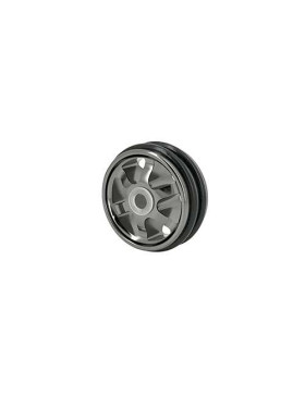 Ruota DESIGN IN ALLUMINIO NERO LUCIDO DIAMETRO 50 MM CARICO 35KG - BLACKNICKEL 50