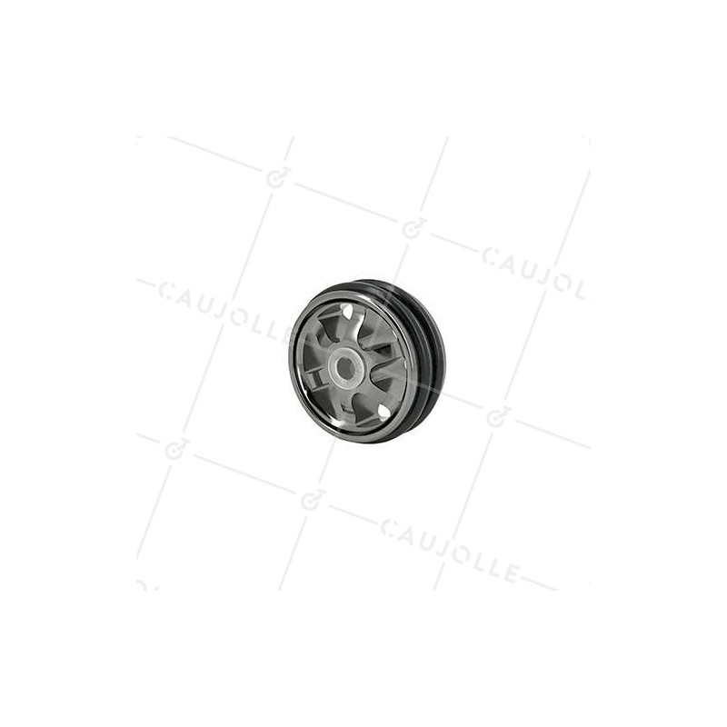 Ruota DESIGN IN ALLUMINIO NERO LUCIDO DIAMETRO 50 MM CARICO 35KG - BLACKNICKEL 50