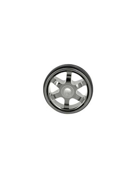 Ruota DESIGN IN ALLUMINIO NERO LUCIDO DIAMETRO 50 MM CARICO 35KG - BLACKNICKEL 50