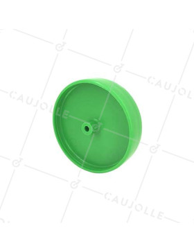 Ruota VERDE IN POLIPROPILENE DIAMETRO 140 MM CARICO 20 KG ASSE 8 MM • Caujolle