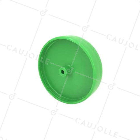 Ruota VERDE IN POLIPROPILENE DIAMETRO 140 MM CARICO 20 KG ASSE 8 MM • Caujolle