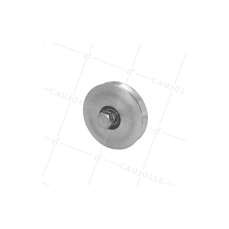 Ruota tutto in acciaio inox di 100mm di diametro per cancello a gola y