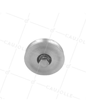 Ruota tutto in acciaio inox di 100mm di diametro per cancello a gola y