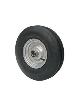 RUEDA INFLABLE REFORZADA ANTI-BARRO CON LLANTA DE CHAPA, DIÁMETRO DE 410 MM, CARGA DE 300 KG Y EJE DE 25 MM BOLAS - S2600B25 4PR