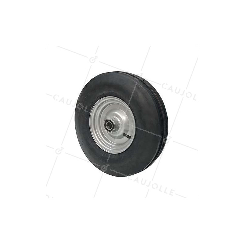 RUEDA INFLABLE REFORZADA ANTI-BARRO CON LLANTA DE CHAPA, DIÁMETRO DE 410 MM, CARGA DE 300 KG Y EJE DE 25 MM BOLAS - S2600B25 4PR