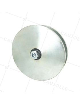Ruota DI PORTA LARGA A Gola QUADRA DIAMETRO 200 MM PER RAIL QUADRO DI 25 MM CARICO 1.6T ASSE 18 MM - GAGC200L • Caujolle