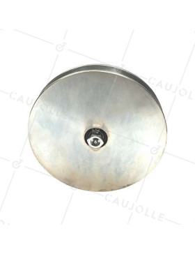 Ruota di portale in acciaio largo gola quadrata 250 mm di diametro