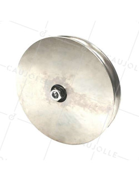Ruota DI PORTA LARGA A Gola TONDA DIAMETRO 250 MM PER RAILTONDO DI 25 MM CARICO 1.6T ASSE 18 MM - GAGR250L • Caujolle