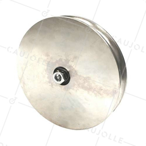 Ruota DI PORTA LARGA A Gola TONDA DIAMETRO 250 MM PER RAILTONDO DI 25 MM CARICO 1.6T ASSE 18 MM - GAGR250L • Caujolle