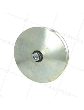 Ruota DI PORTALE LARGO A Gola V DIAMETRO 200 MM PER RAIL TRIANGOLARE DI 25 MM CARICO 1,6T ASSE 18 MM - GAGV200L • Caujolle
