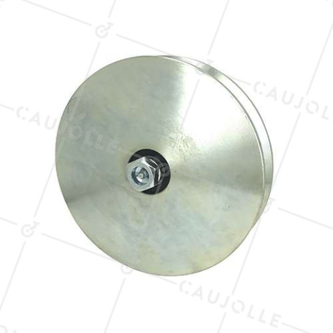 Ruota DI PORTALE LARGO A Gola V DIAMETRO 200 MM PER RAIL TRIANGOLARE DI 25 MM CARICO 1,6T ASSE 18 MM - GAGV200L • Caujolle