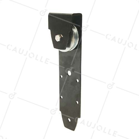 MONTATURA DI PORTALE SOSPESA NERA A Gola QUADRA DIAMETRO 80 MM PER FERRO PIATTO DI 10 MM CARICO 300 KG • Caujolle