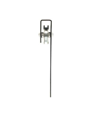 Monture noire diamètre 80 mm pour portail suspendu coulissant
