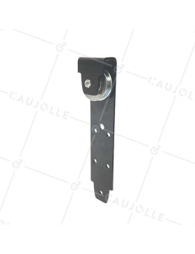 MONTATURA PER PORTALE SOSPESO NERA A Gola QUADRA DIAMETRO 60 MM PER FERRO PIATTO DA 8 A 10 MM CARICO 250 KG • Caujolle