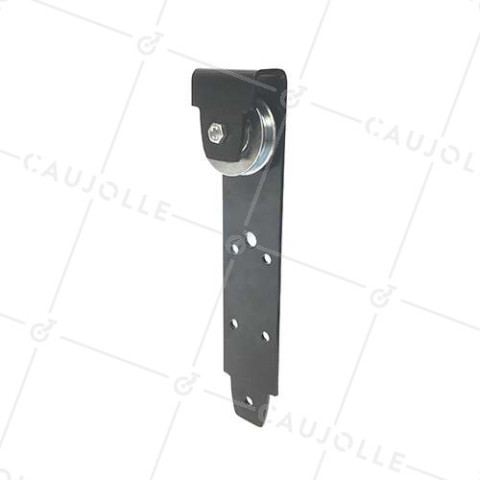 MONTATURA PER PORTALE SOSPESO NERA A Gola QUADRA DIAMETRO 60 MM PER FERRO PIATTO DA 8 A 10 MM CARICO 250 KG • Caujolle