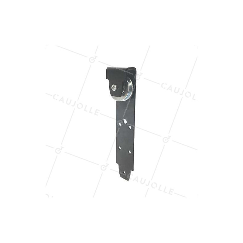 Monture noire pour portail suspendu coulissant de diamètre 60 mm