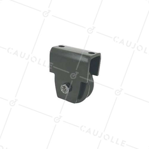MONTATURA NERA PER PORTA SCORREVOLE Ruota A Gola DIAMETRO 60 MM PER RAIL TRIANGOLARE CARICO 200 KG • Caujolle