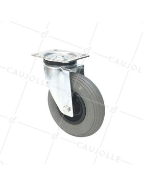 Ruota PIVOTANTE GONFIABILE PNEUMATICO RINFORZATO DIAMETRO 200 MM CARICO 80KG - S74 GONF. • Caujolle