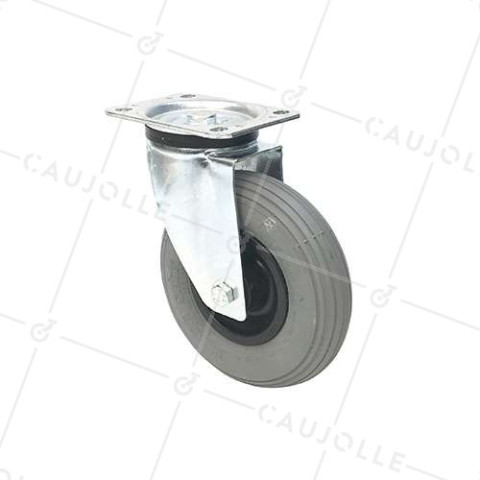 Ruota PIVOTANTE GONFIABILE PNEUMATICO RINFORZATO DIAMETRO 200 MM CARICO 80KG - S74 GONF. • Caujolle