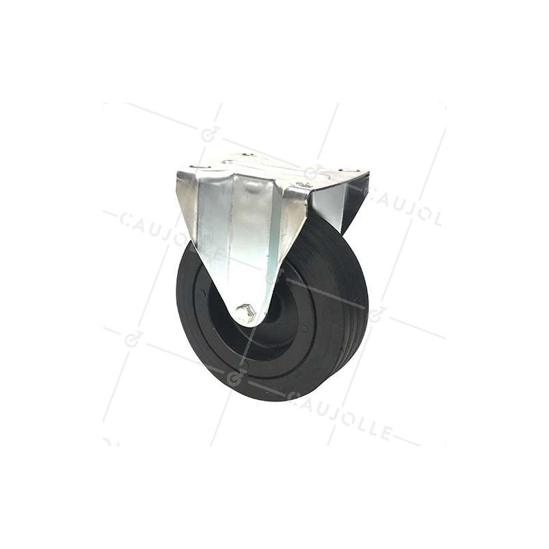 Roulette fixe avec roue large de diamètre 260 mm