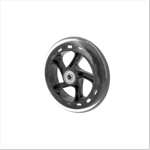 Ruota DI SCOOTER DIAMETRO 125 MM CARICO 40 KG ASSE 8 MM • Caujolle