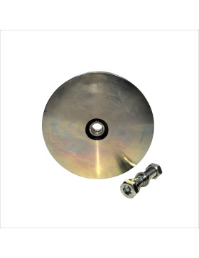 ROUE DE PORTAIL LARGE À GORGE RONDE DIAMÈTRE 200 MM POUR RAIL ROND DE 25 MM CHARGE 600 KG AXE 18 MM - GAGR200L