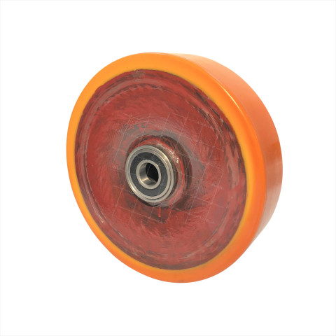 Ruota AGRICOLE IN POLIURETANO DIAMETRO 400 MM CARICO 4000 KG ASSE 40 MM • Caujolle