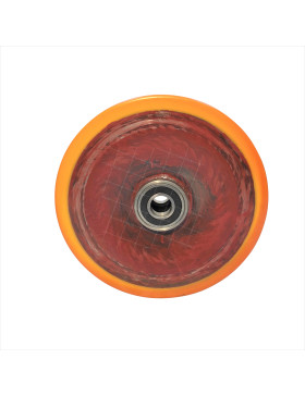Ruota AGRICOLE IN POLIURETANO DIAMETRO 400 MM CARICO 4000 KG ASSE 40 MM