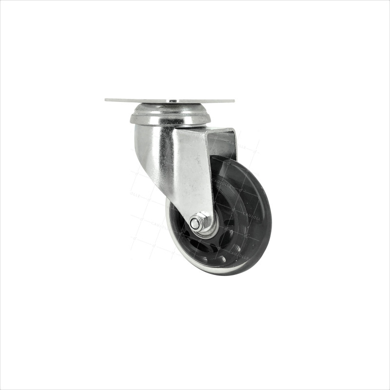 RUEDA TRANSPARENTE DE POLIURETANO CON PLACA Y COJINETE DE BOLAS DE ALTO RENDIMIENTO CON UN DIÁMETRO DE 72 MM CARGA 40 KG - S140T