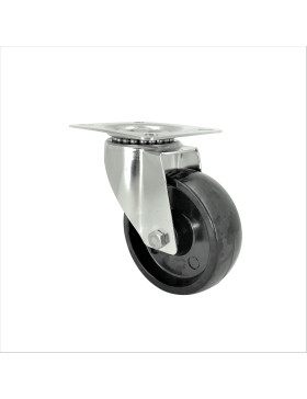 ROULETTE INOX PIVOTANTE A FREIN POUR FOUR DIAMETRE 100 KG CHARGE X KG