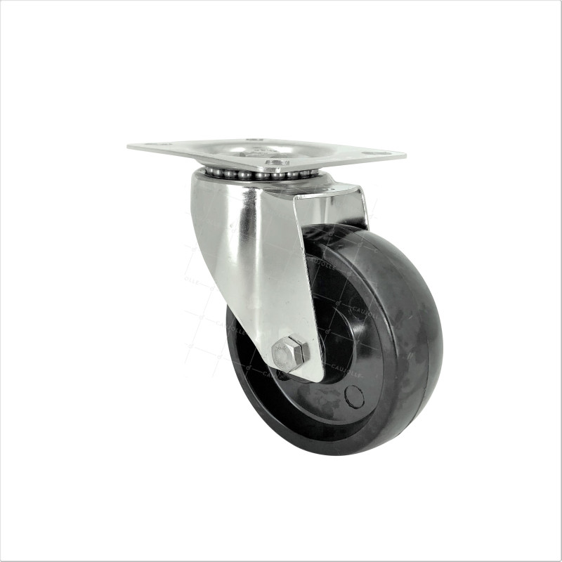 ROULETTE INOX PIVOTANTE A FREIN POUR FOUR DIAMETRE 100 KG CHARGE X KG