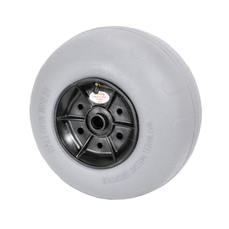Ruota PALLONE BASSA PRESSIONE PER SPIAGGIA DIAMETRO 340 MM CARICO 55 CHILI ASSE 25 MM