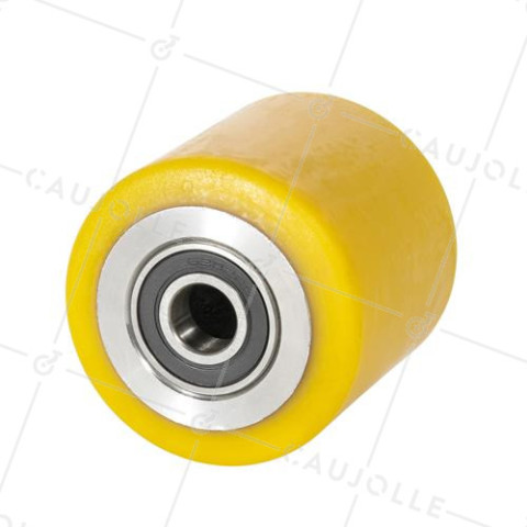 Ruota DI TRANSPALLET DIAMETRO 70 MM CARICO 500 KG ASSE 15 MM PALLINE - GTP7070 • Caujolle
