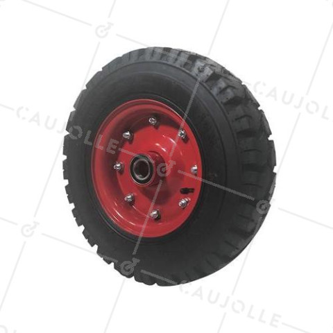 RUOTA GONFIATA DI TRITURATORE DIAMETRO 414 MM CARICO 730 KG ASSE 30 MM - S2600B30 10PR 4.00-8 • Caujolle