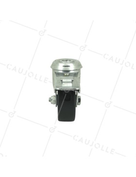 RUEDA PARA COLECTIVIDADES CON FRENO DE CAUCHO FLEXIBLE QUE NO MANCHA CON UN DIÁMETRO DE 50 MM CARGA 40 KG CON FIJACIÓN DE 10 MM-