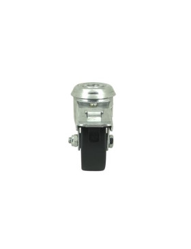 RUEDA PARA COLECTIVIDADES CON FRENO DE CAUCHO FLEXIBLE QUE NO MANCHA CON UN DIÁMETRO DE 50 MM CARGA 40 KG CON FIJACIÓN DE 10 MM-