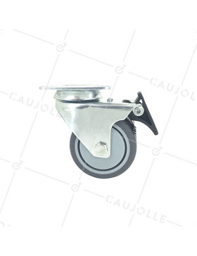 Ruota A PIVOTAMENTO FACILITATO CON FRENATURA DOPPIA Ruota DIAMETRO 75 MM CARICO 150KG - S13.P 75BL