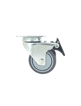 Ruota A PIVOTAMENTO FACILITATO CON FRENATURA DOPPIA Ruota DIAMETRO 75 MM CARICO 150KG - S13.P 75BL