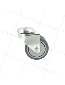 Ruota A PIVOTAMENTO FACILITATO A DOPPIO Ruota DIAMETRO 75 MM CARICO 150KG FISSAGGIO DI 12 MM - S13.O 75