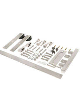 KIT COMPLET EN INOX POUR PORTE COULISSANTE SUSPENDUE DESIGN - KIT INOX SLIDE 70 MM