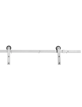 KIT COMPLET EN INOX POUR PORTE COULISSANTE SUSPENDUE DESIGN - KIT INOX SLIDE 70 MM