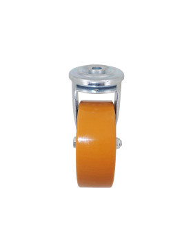 Ruota POLIURETANO INDUSTRIALE DIAMETRO 100 MM CARICO 120 KG ASSE 12 MM SFERE - S06AR 100