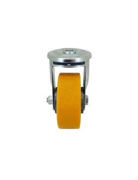 Ruota POLIURETANO INDUSTRIALE DIAMETRO 80 MM CARICO 120 KG ASSE 12 MM SFERE - S06AR 80