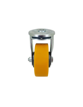 Ruota POLIURETANO INDUSTRIALE DIAMETRO 80 MM CARICO 120 KG ASSE 12 MM SFERE - S06AR 80
