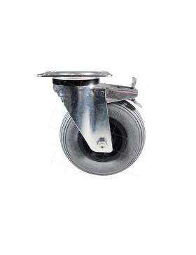 ROULETTE GONFLABLE PIVOTANTE A FREIN PNEU RENFORCÉ DIAMÈTRE 200 MM CHARGE 80KG