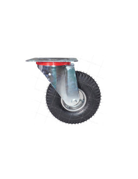 RUEDA GIRATORIA NEUMÁTICA HINCHABLE ULTRARREFORZADA CON 260 MM DE DIÁMETRO, CARGA DE 165 KG CON RODAMIENTO DE BOLAS S20-1 6 CAPA
