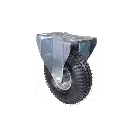 Ruota FISSA GONFIABILE ULTRA RINFORZATA DIAMETRO 260 MM CARICO 250 KG - S21-1 LAMIERA GONFIATA • Caujolle