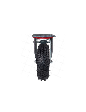 RUEDA GIRATORIA NEUMÁTICA CON FRENO INFLABLE ULTRA REFORZADA CON 260 MM DE DIÁMETRO, CARGA DE 165 KG CON RODAMIENTO DE BOLAS S20