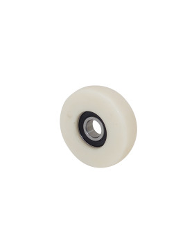 Ruota DI GUIDA IN NYLON PER VETRINA DIAMETRO 80 MM CARICO 100 KG ASSE 17 MM