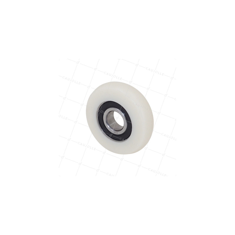 Ruota DI GUIDA IN NYLON PER VETRINA DIAMETRO 65 MM CARICO 100 KG ASSE 17 MM